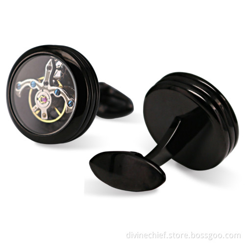 China Factory Direct Lower Price Tourbillon Movement Cufflinks For Men Shirt